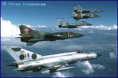 Indian Air Force mixed MiG formation
